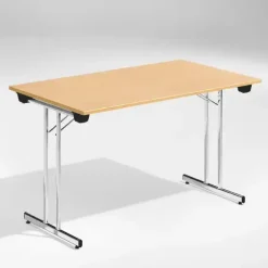 Bord Dinner, Bøk 1200x800 mm, Krom understel