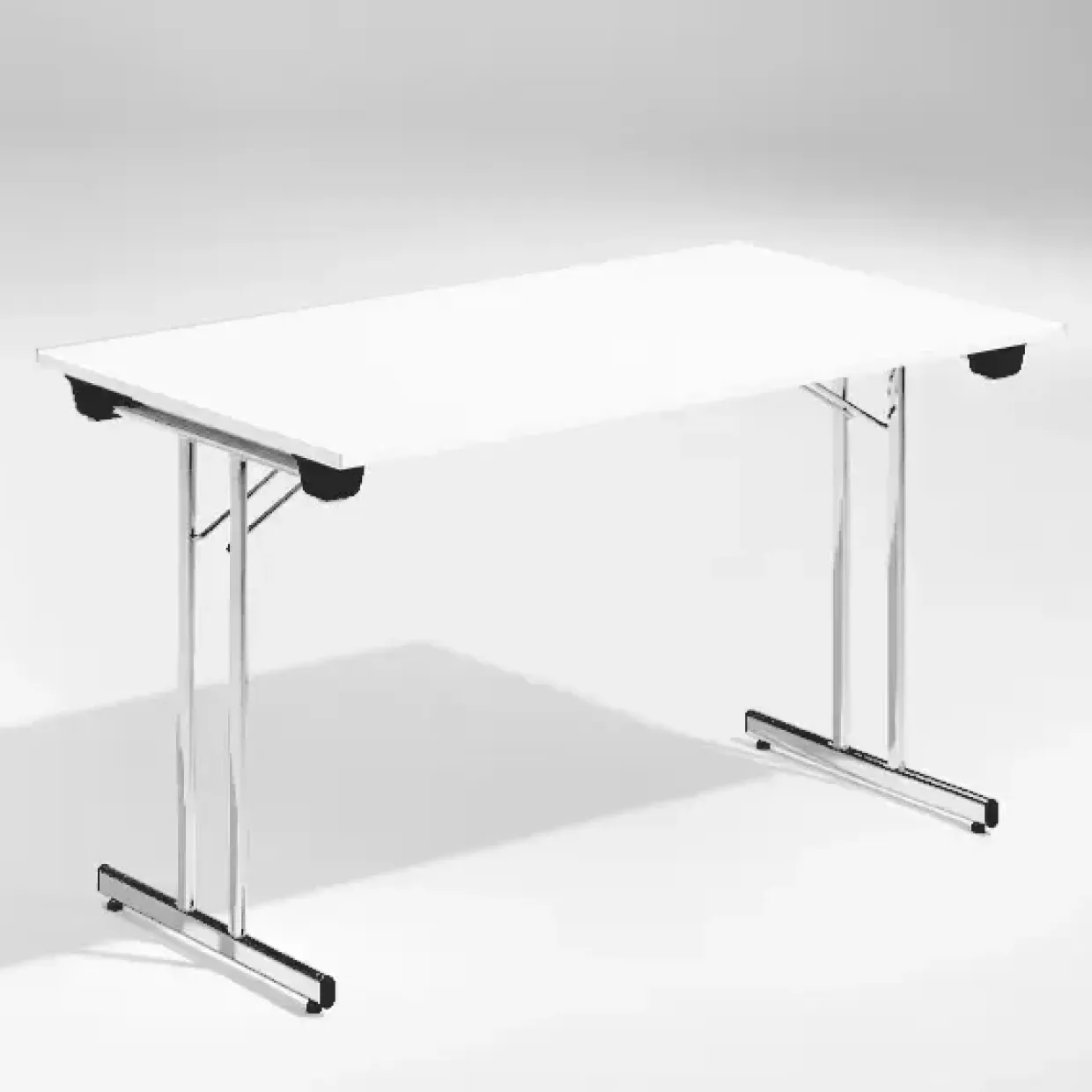Bord Dinner, Hvid 1200x800 mm, Krom understel