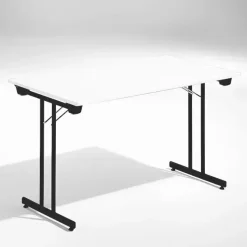 Bord Dinner, Hvid 1200x800 mm, Sort understel