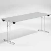 Bord Dinner, Lys grå 1800x800 mm, Krom understel