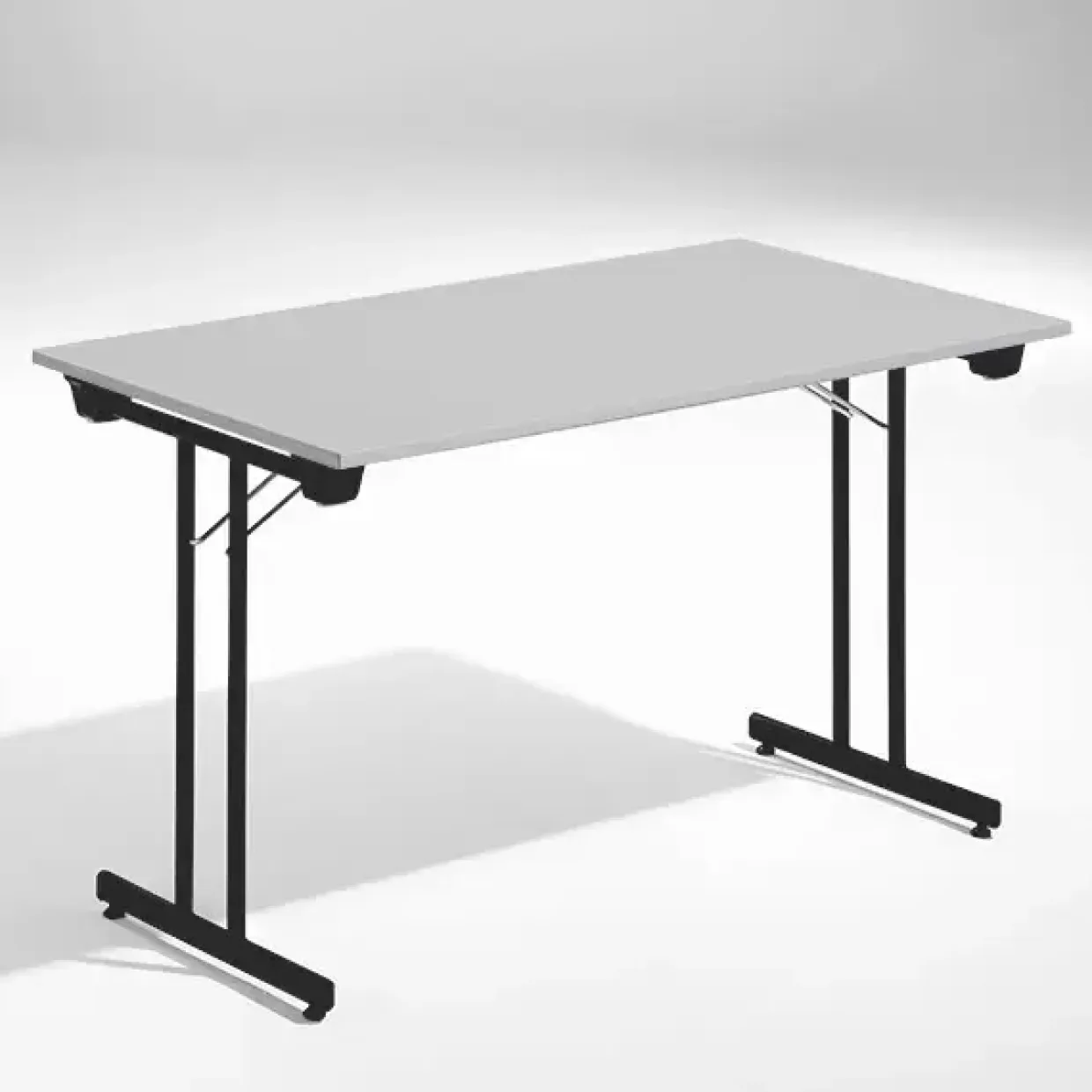Bord Dinner, Lys grå 1200x800 mm, Sort understel