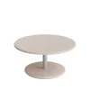 Bord Donut, Ø700 mm, højde 350 mm, hvidpigmenteret ask på alugråt understel