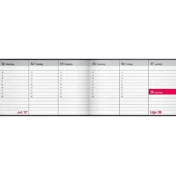 Bordkalender mini - 154x94mm - Vinyl - Sort - 2027 - Mayland - 27132000
