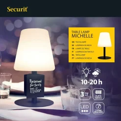 Bordlampe med tavle Securit MICHELLE sort