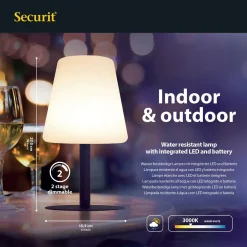 Bordlampe med tavle Securit MICHELLE sort