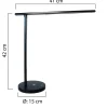 Bordlampe Unilux Diva LED sort USB+QI oplader