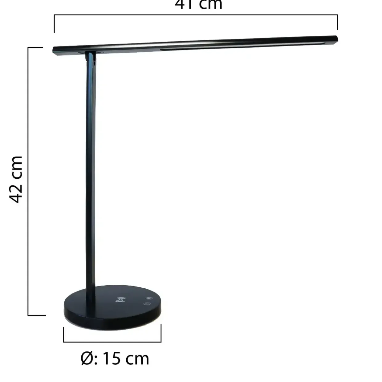 Bordlampe Unilux Diva LED sort USB+QI oplader