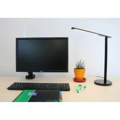 Bordlampe Unilux Diva LED sort USB+QI oplader