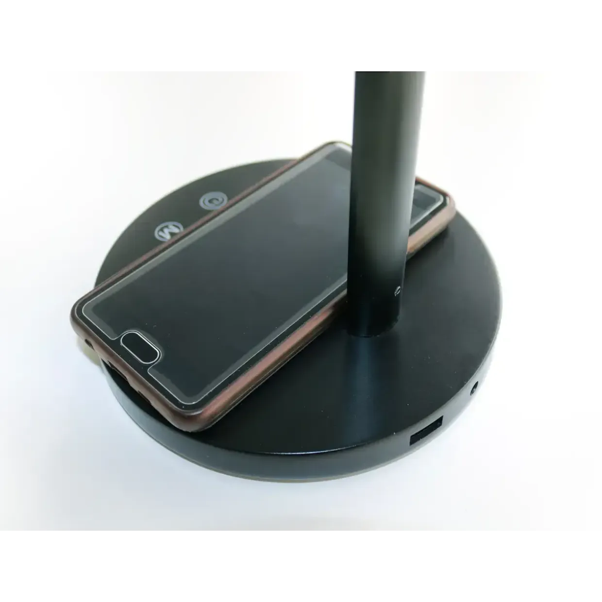 Bordlampe Unilux Diva LED sort USB+QI oplader