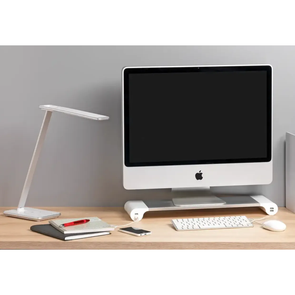 Bordlampe Unilux Jazz LED med USB-port og trådløs oplader