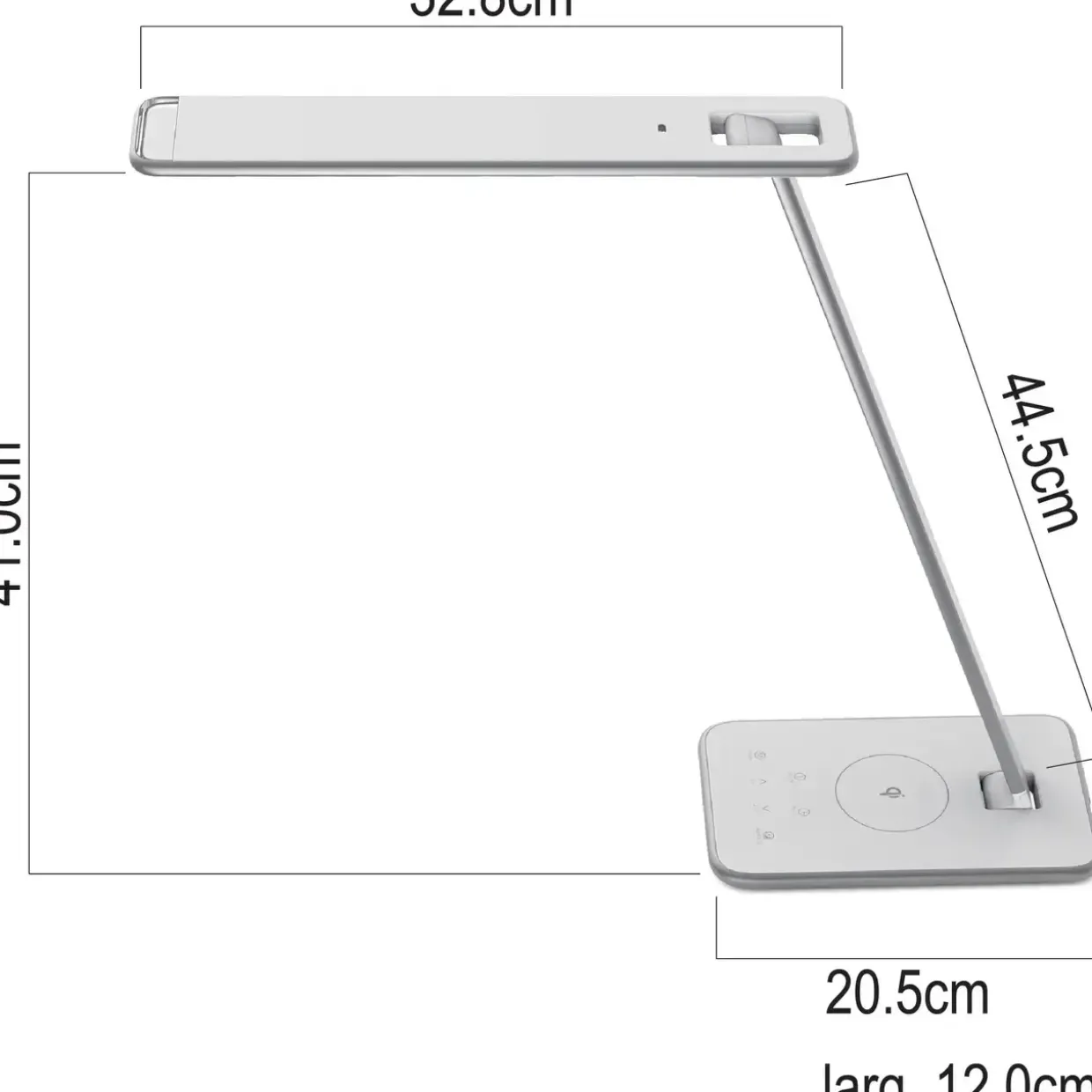 Bordlampe Unilux Jazz LED med USB-port og trådløs oplader