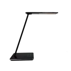 Bordlampe Unilux Linka LED foldbar sort USB+IQ oplader