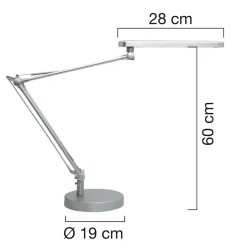 Bordlampe Unilux Mamboled LED Lamp, Metal Grey