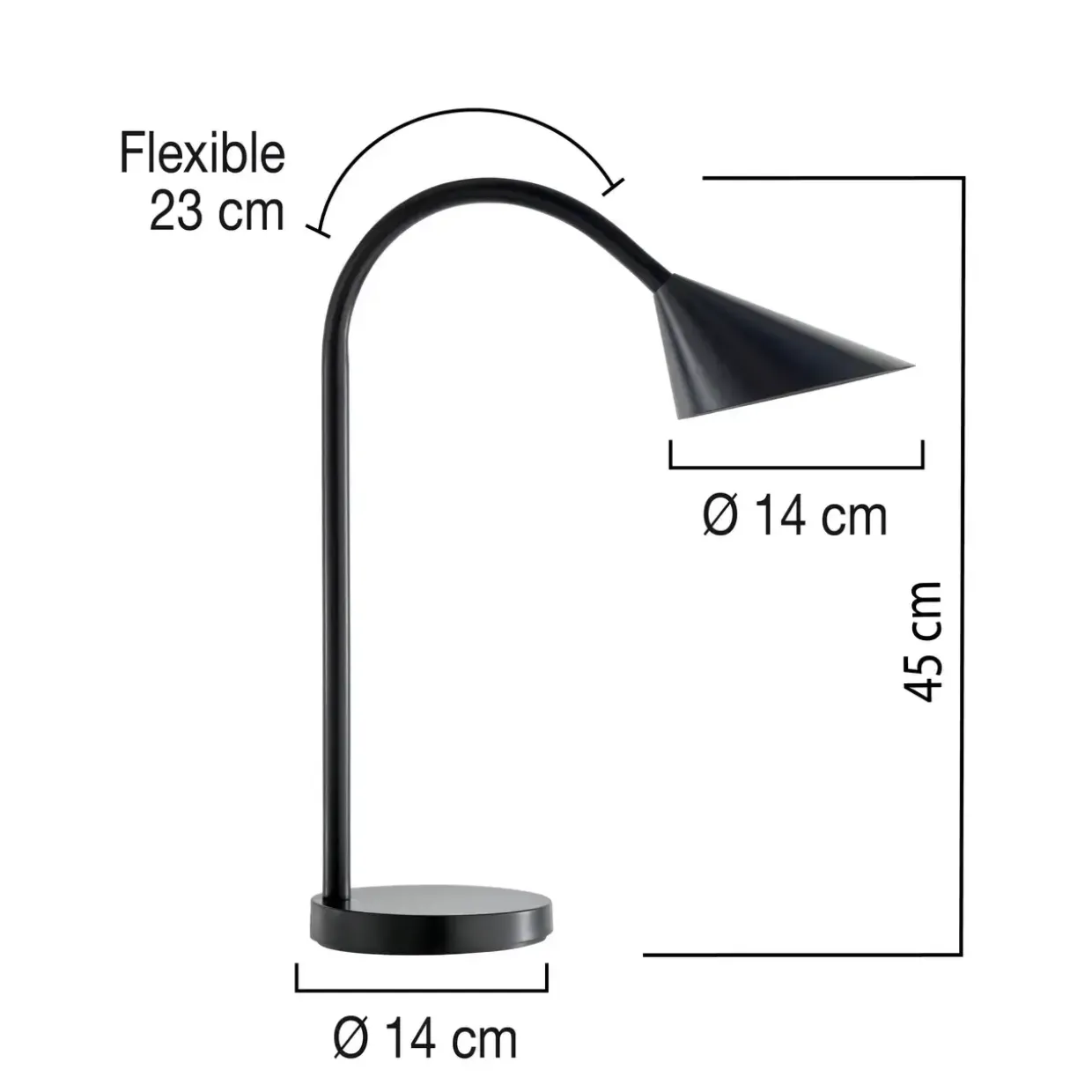 Bordlampe Unilux Sol LED sort