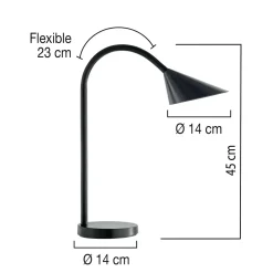 Bordlampe - Unilux Sol LED - Sort - EU-model