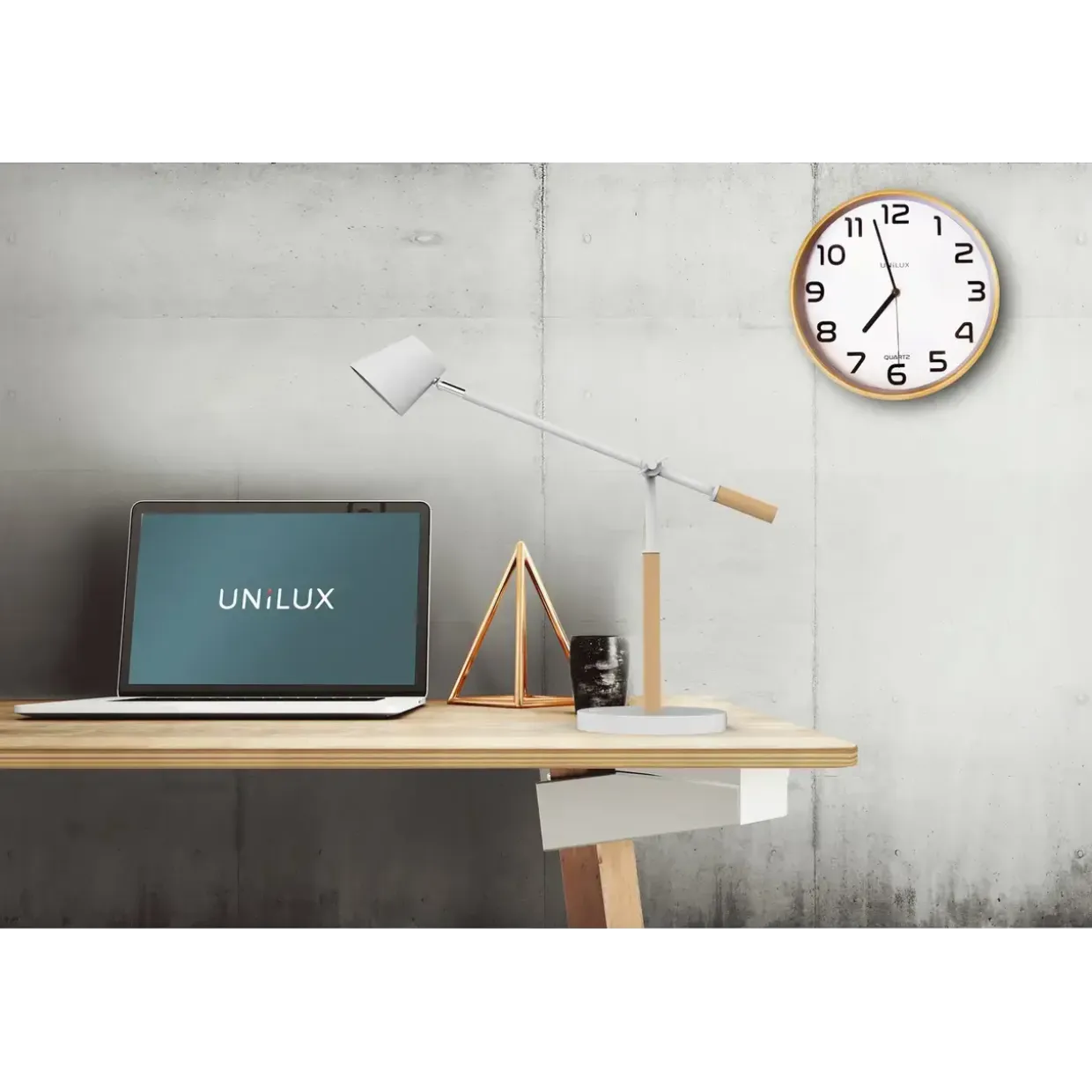 Bordlampe - Unilux Vicky - Hvid/Træ - LED - 11W