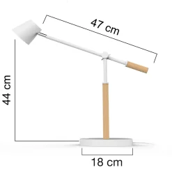 Bordlampe - Unilux Vicky - Hvid/Træ - LED - 11W