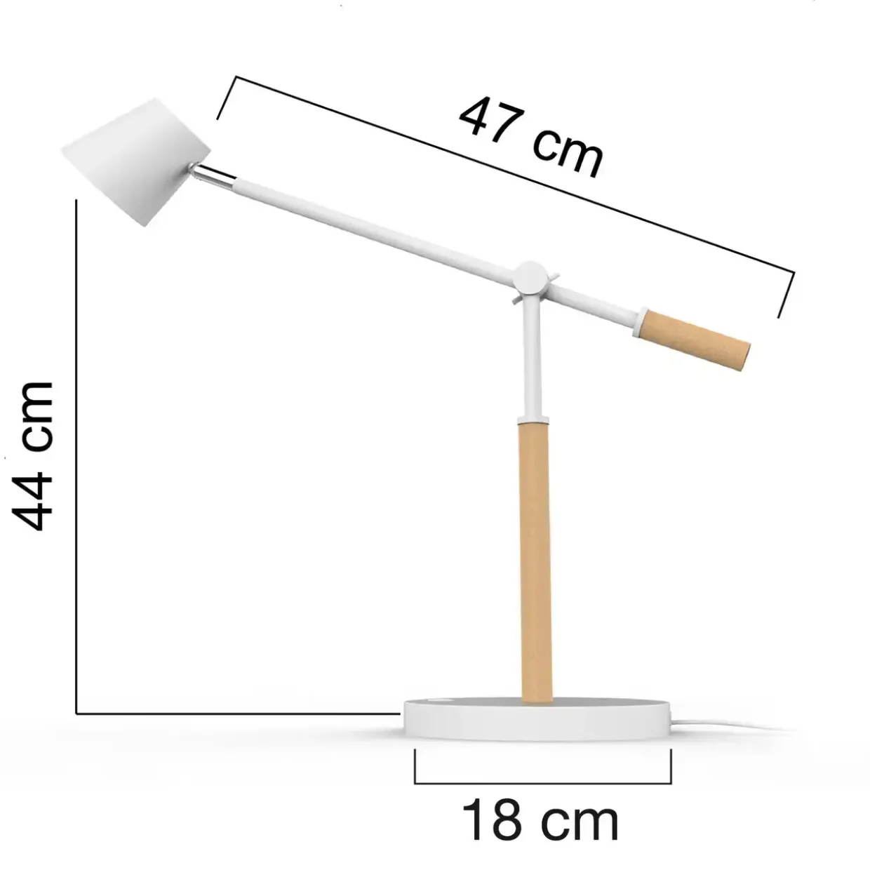 Bordlampe - Unilux Vicky - Hvid/Træ - LED - 11W