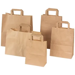 Bæreposer papir 8l brun 70g - 250stk