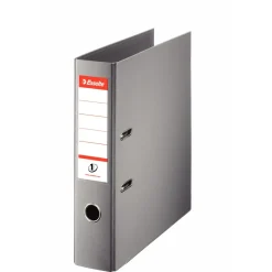 Brevordner A4 Esselte No 1 med 75 mm ryg 811380 - Grå - 10 stk