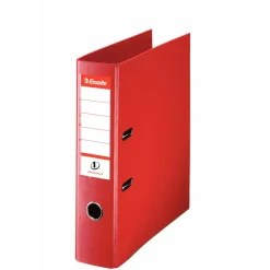 Brevordner A4 Esselte No 1 med 75 mm ryg 811330 - Rød - 10 stk