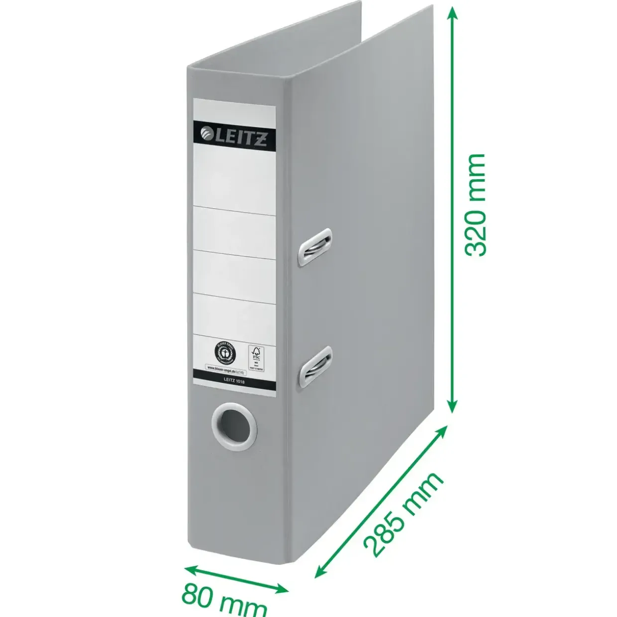 Brevordner Leitz Recycle 180°A4/80mm gul - 10 stk