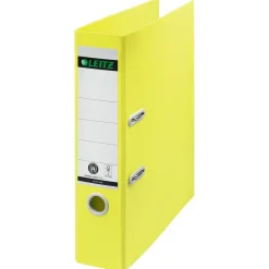 Brevordner Leitz Recycle 180°A4/80mm gul - 10 stk