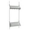 Børnegarderobe BST Kombination F, Startsektion 3 pladser B 750 mm, lys grå