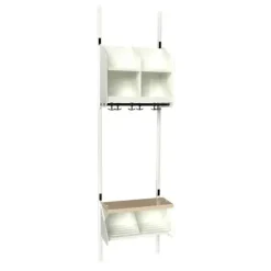 Børnegarderobe - BST Kombination C - 2 pladser - Hvid - 500 mm