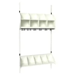 Børnegarderobe BST Kombination A, Startsektion 4 pladser B 1000 mm, hvid