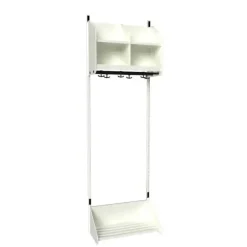 Børnegarderobe BST Kombination B, Startsektion 2 pladser B 600 mm, hvid