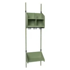 Børnegarderobe BST Kombination B, Startsektion 2 pladser B 500 mm, grøn