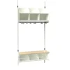 Børnegarderobe BST Kombination E, Startsektion 2 pladser B 500 mm, hvid