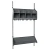 Børnegarderobe BST Kombination B, Startsektion 4 pladser B 1000 mm, mørk grå