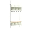 Børnegarderobe BST Kombination E, Startsektion 3 pladser B 900 mm, grøn