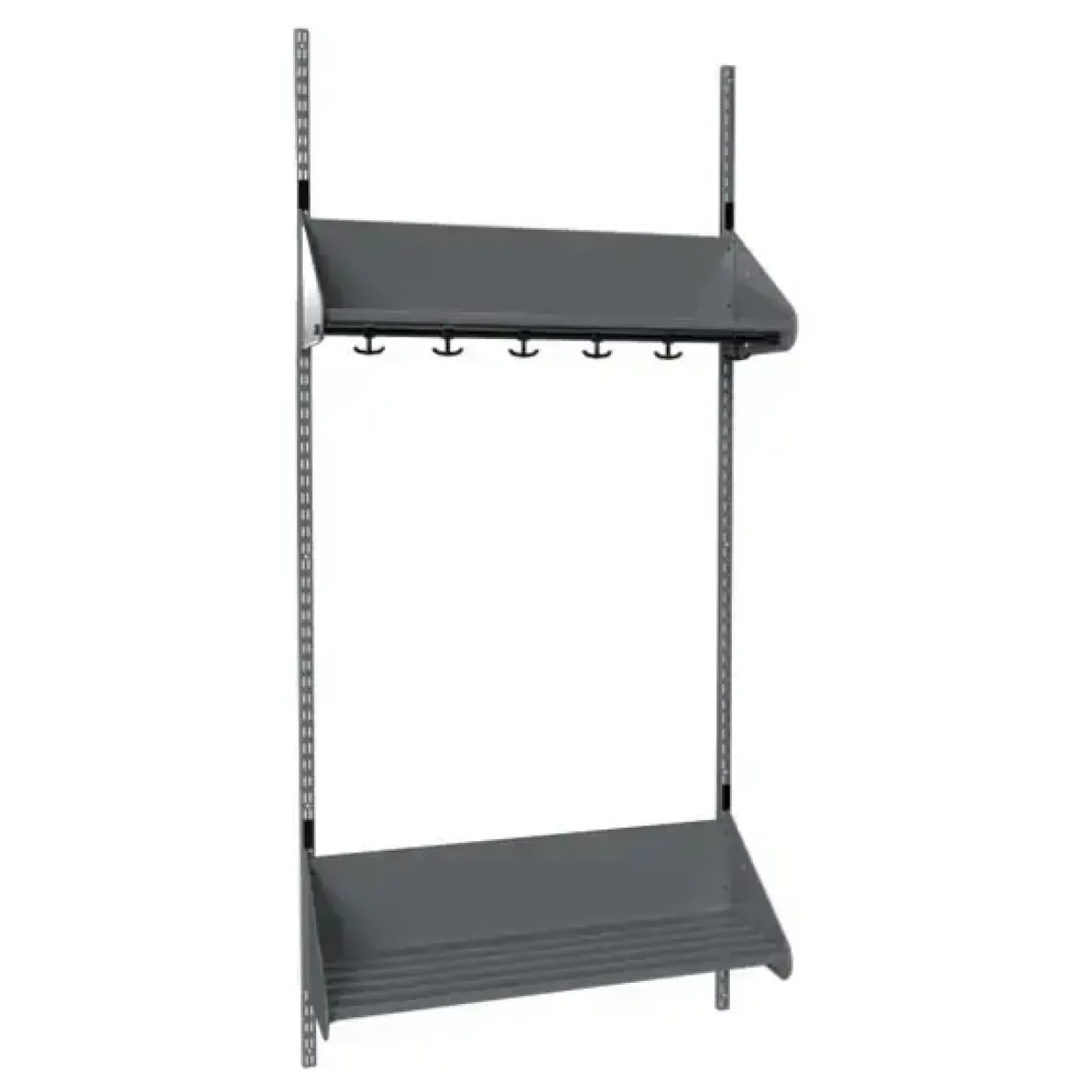 Børnegarderobe BST Kombination A, Startsektion 3 pladser B 750 mm, hvid
