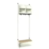 Børnegarderobe BST Kombination D, Startsektion 2 pladser B 600 mm, hvid