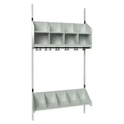Børnegarderobe BST Kombination G, Startsektion 3 pladser B 750 mm, grøn