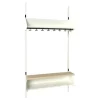 Børnegarderobe BST Kombination H, Startsektion 4 pladser B 1000 mm, hvid