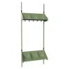 Børnegarderobe BST Kombination E, Startsektion 3 pladser B 750 mm, grøn