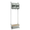Børnegarderobe BST Kombination G, Startsektion 2 pladser B 500 mm, mørk grå