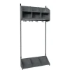 Børnegarderobe BST Kombination A, Startsektion 3 pladser B 900 mm, mørk grå