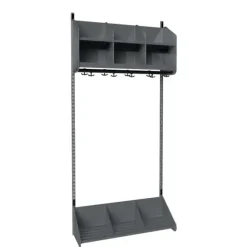 Børnegarderobe BST Kombination E, Startsektion 3 pladser B 750 mm, hvid