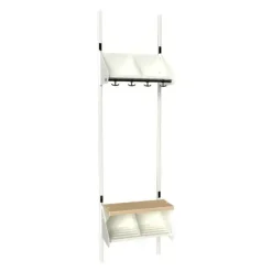Børnegarderobe BST Kombination G, Startsektion 2 pladser B 500 mm, hvid