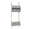 Børnegarderobe BST Kombination C, Startsektion 3 pladser B 900 mm, mørk grå