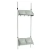 Børnegarderobe BST Kombination E, Startsektion 2 pladser B 600 mm, lys grå