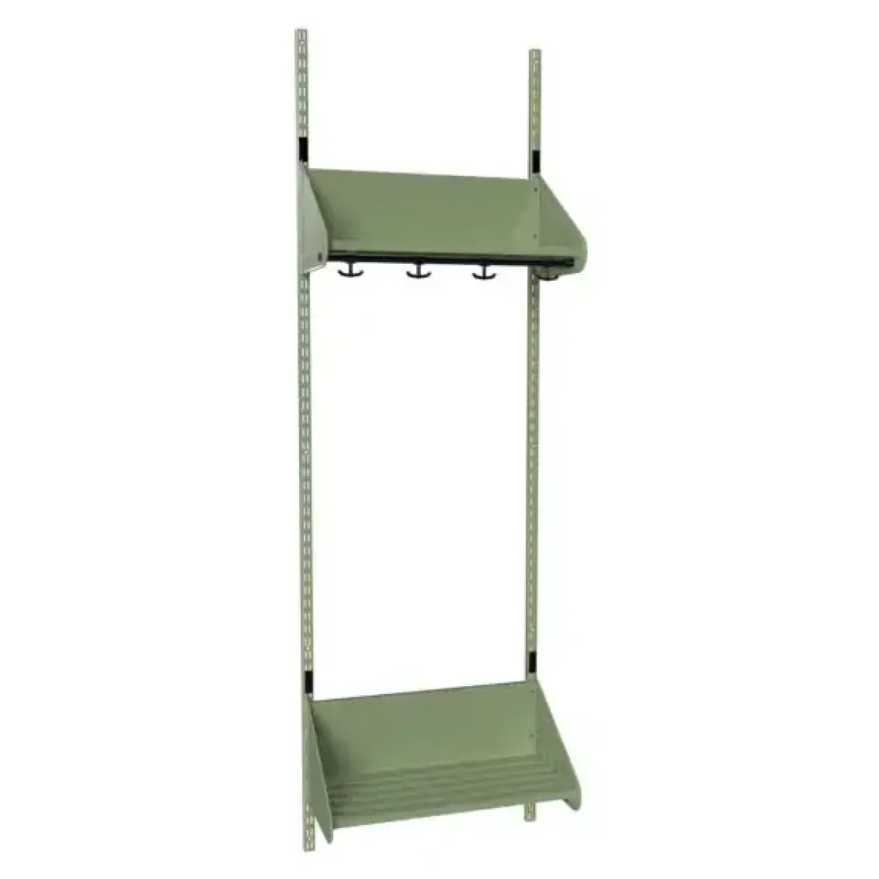 Børnegarderobe BST Kombination H, Startsektion 3 pladser B 900 mm, mørk grå
