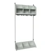 Børnegarderobe BST Kombination A, Startsektion 3 pladser B 900 mm, lys grå