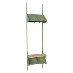 Børnegarderobe BST Kombination G, Startsektion 2 pladser B 500 mm, grøn