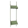 Børnegarderobe BST Kombination F, Startsektion 2 pladser B 500 mm, grøn